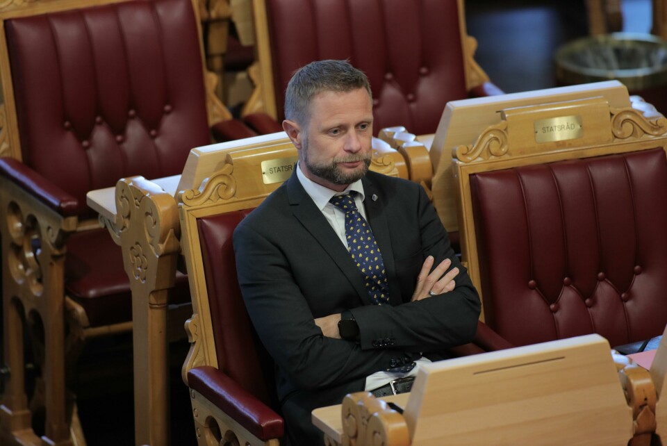 Helseminister Bent Høie la mandag fram den endelige beslutningen for sykehusene i Oslo i forbindelse med statsbudsjettet. Oslo 20190613.Statsråd Bent Høie (H) under debatten om endringer i abortloven. Det er ventet full sal når to av vårens mest omstridte saker, avvikling av pelsdyrnæringen og endringer i abortloven ble behandlet i Stortinget torsdag.Foto: Ørn E. Borgen / NTB scanpix