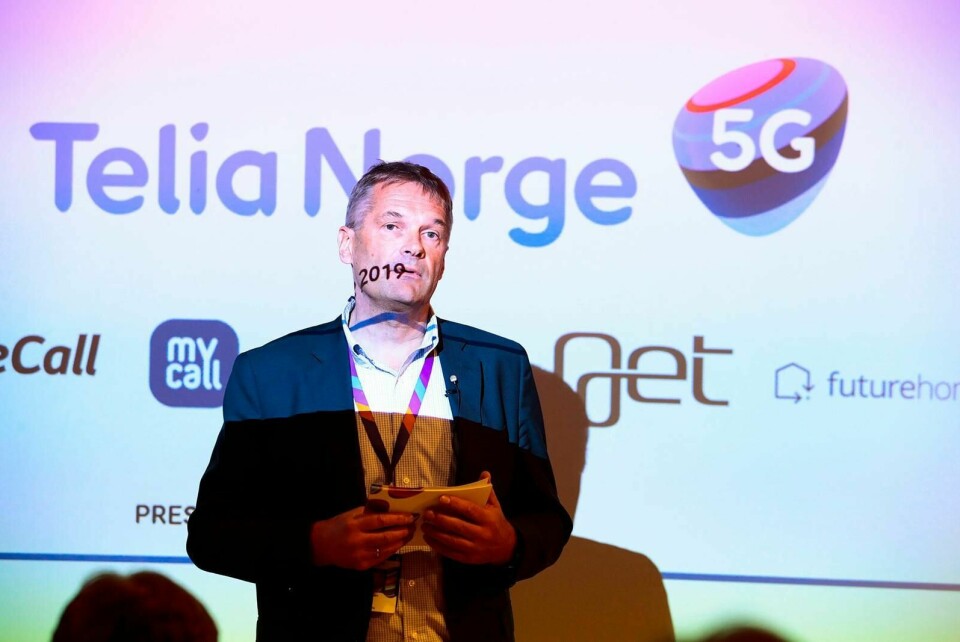 Administrerende direktør Abraham Foss i Telia Norge presenterte tirsdag denne uka nyheten om at selskapet velger Ericsson til å stå for utbyggingen av 5G-nettet. FOTO: HÅKON MOSVOLD LARSEN/NTB SCANPIX
