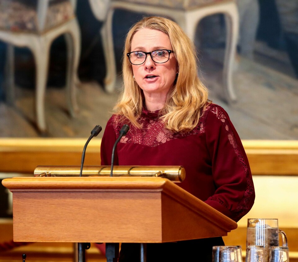 Arbeids- og sosialminister Anniken Hauglie. FOTO: LISE ÅSERUD/NTB SCANPIX