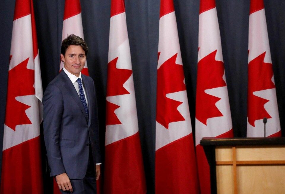 Justin Trudeau fikk fornyet tillit ved valget i forrige uke, men partiet hans er nå avhengig av en koalisjonspartner for å sikre flertall. FOTO: STEPHANE MAHE/NTB SCANPIX