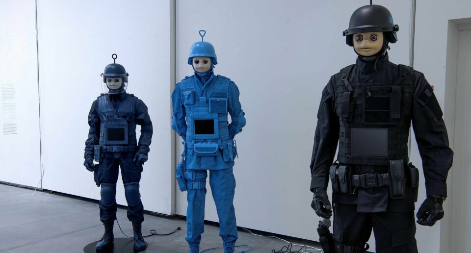 Astrup Fearnley-museet har truffet blink med amerikanske Josh Klines utstilling «Antibodies». Her «Teletubbies» som antiterror-politi. Alle foto: Mimsy Møller