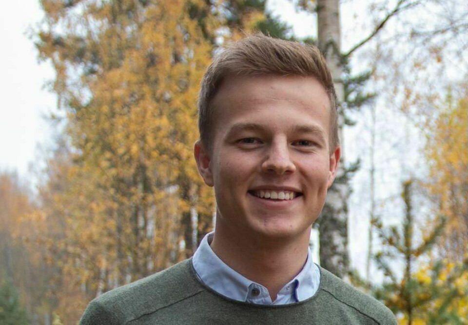 Hasj i butikk er ikke løsningem, mener Hadle Rasmus Bjuland, 1. nestleder i KrFU. FOTO: PRIVAT