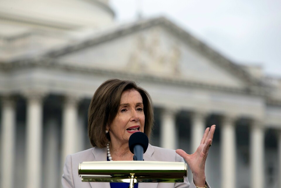 Speaker of the House Nancy Pelosi, D-Calif., speaks during the planting of a commemorative tree in honor of the former President Theodore Roosevelt on the grounds of the U.S. Capitol in Washington, on Wednesday, Oct. 30, 2019. (AP Photo/Jose Luis Magana) Speaker of the House Nancy Pelosi, D-Calif., speaks during the planting of a commemorative tree in honor of the former President Theodore Roosevelt on the grounds of the U.S. Capitol in Washington, on Wednesday, Oct. 30, 2019. (AP Photo/Jose Luis Magana)