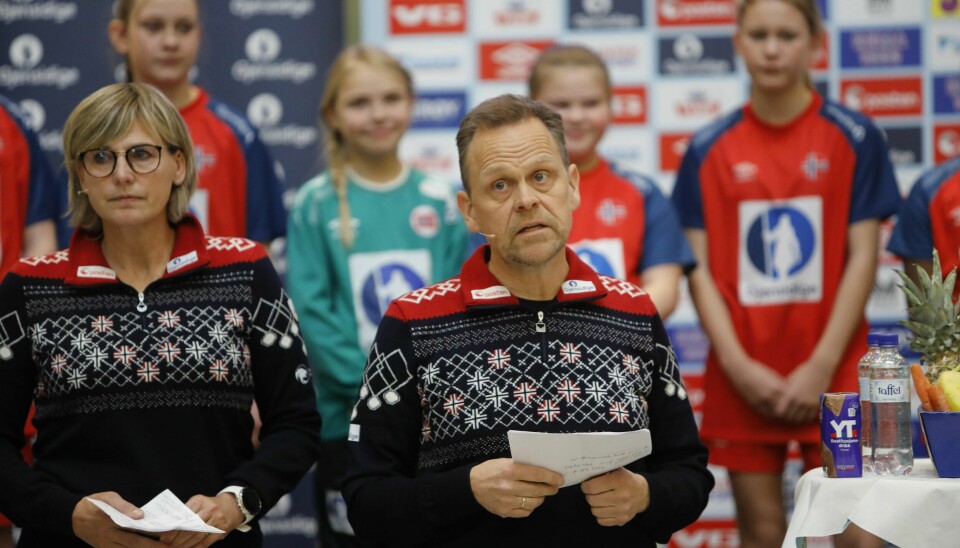 Landslagssjef Thorir Hergeirsson presenterte håndballjentenes laguttak for VM 2019 i Japan.