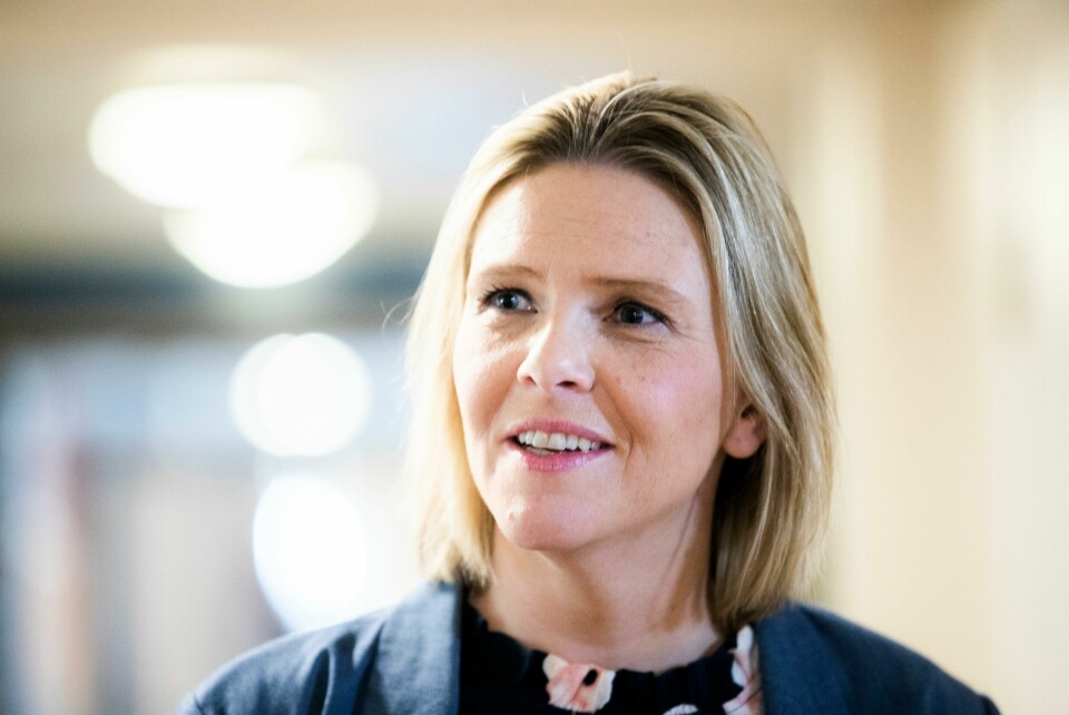 KNAPSTAD 20190513.Statsråd Sylvi Listhaug treffer beboere, pårørende og ansatte på Hobøl Bo- og behandlingssenter. Foto: Berit Roald / NTB scanpix KNAPSTAD 20190513.
Statsråd Sylvi Listhaug treffer beboere, pårørende og ansatte på Hobøl Bo- og behandlingssenter.
Foto: Berit Roald / NTB scanpix