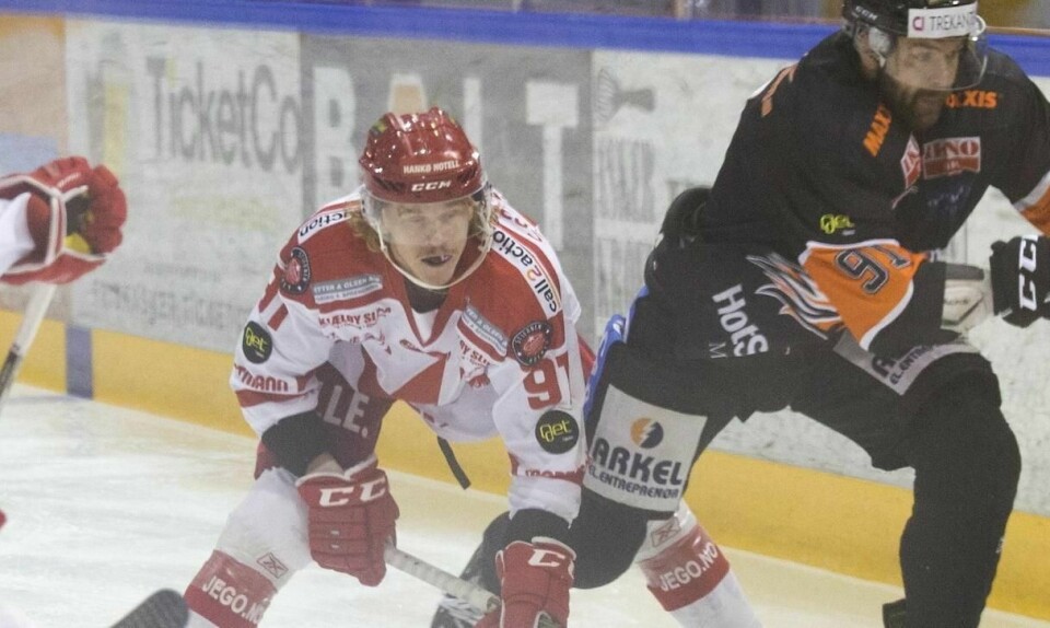 Spartas Marcus Bryhnisveen er utestengt i fire år for doping. Her i en tidligere kamp, da han spilte for Stjernen.