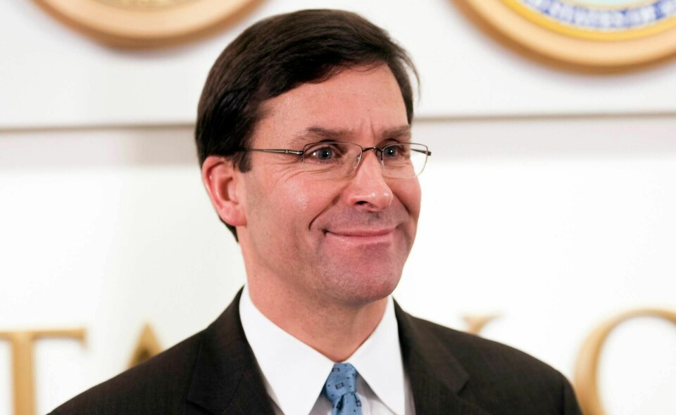 USAs forsvarsminister Mark Esper sier at 600 amerikanske soldater blir værende i Syria.