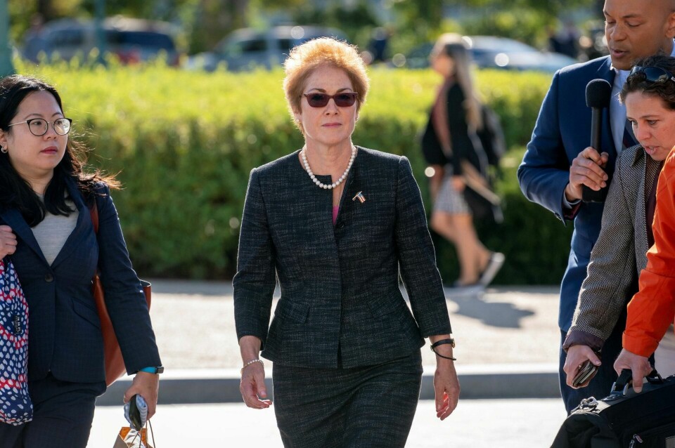 Tidligere Ukraina-ambassadør Marie Yovanovitch står for tur seinere denne uka. Foto: NTB scanpix Tidligere Ukraina-ambassadør Marie Yovanovitch står for tur seinere denne uka. Foto: NTB scanpix