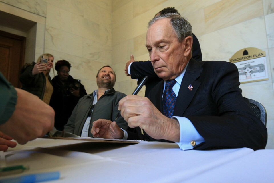 Michael Bloomberg har brukt 33 millioner dollar på reklame den siste uken. Bloomberg har ikke formelt kunngjort at han stiller som presidentkandidat for Demokratene. Foto: Staton Breidenthal / The Arkansas Democrat-Gazette via AP / NTB scanpix