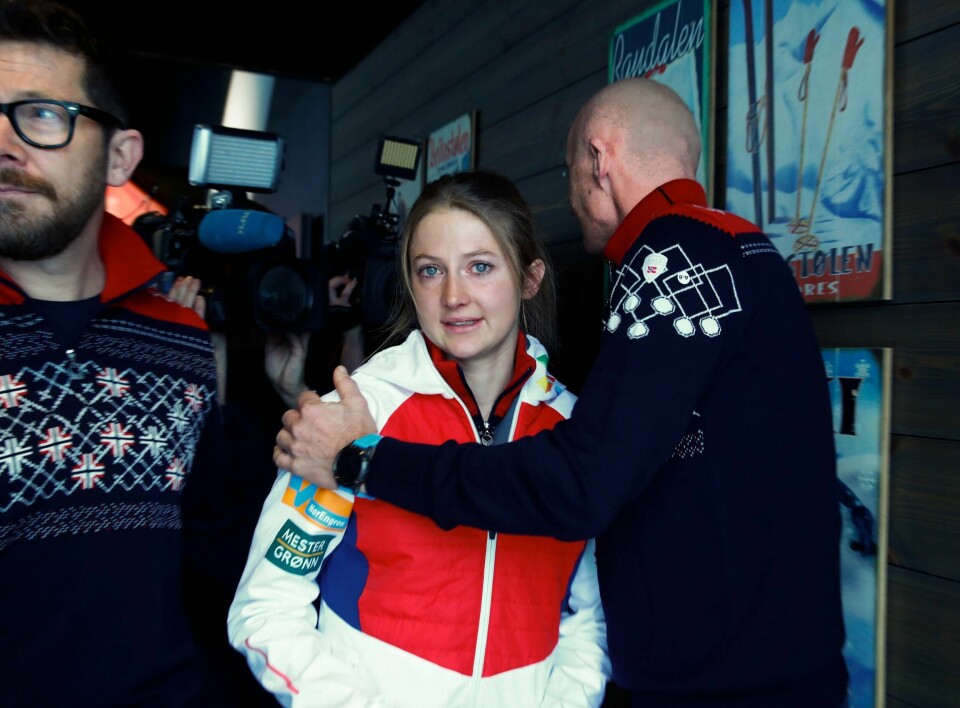 Ingvild Flugstad Østberg etter at hun snakket ut om sine problemer på Beitostølen torsdag.