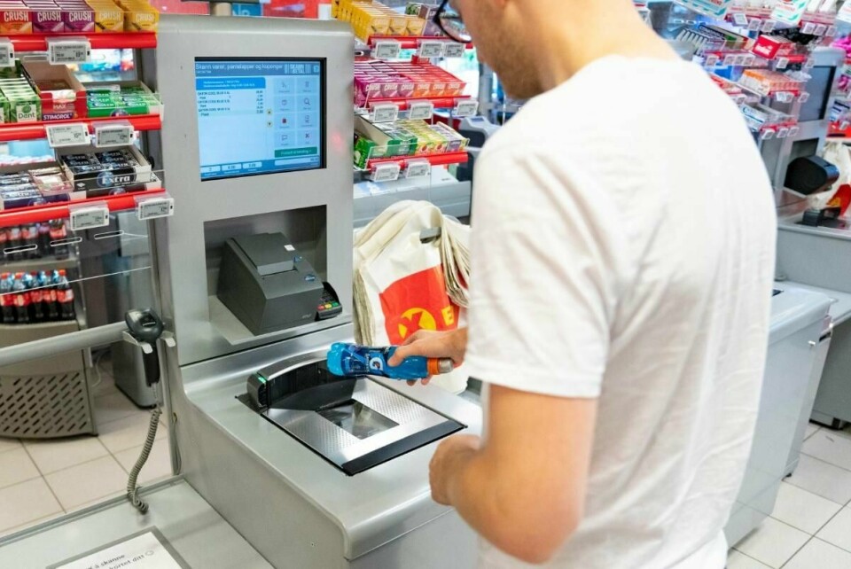 Selvbetjent kasse i matbutikk. Foto: Fredrik Hagen / NTB scanpix