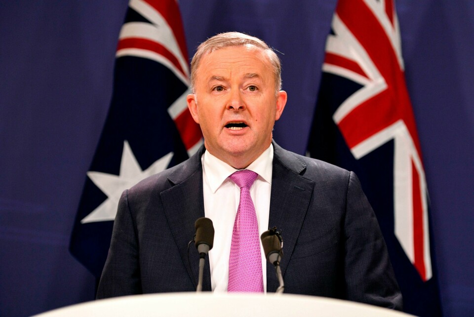 Newly elected Australia's Labor party leader Anthony Albanese speaks at press conference in Sydney on May 27, 2019. - Albanese was elected unopposed as leader of the Labor party after Bill Shorten's defeat and quick resignation after the general elections. (Photo by Saeed KHAN / AFP) Newly elected Australia's Labor party leader Anthony Albanese speaks at press conference in Sydney on May 27, 2019. - Albanese was elected unopposed as leader of the Labor party after Bill Shorten's defeat and quick resignation after the general elections. (Photo by Saeed KHAN / AFP)