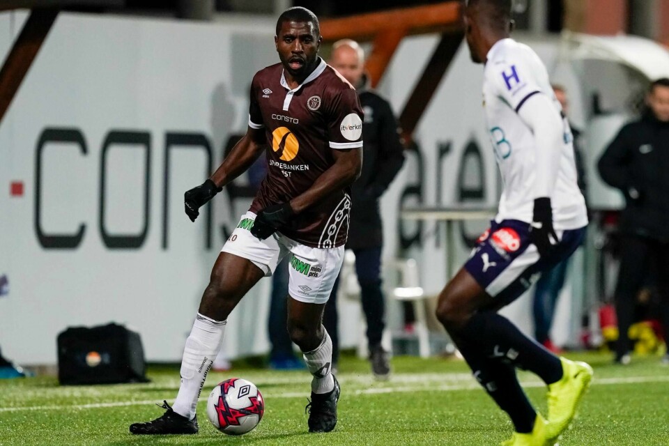 Mjøndalens Olivier Occéan spilte mot Strømsgodset på Consto Arena tidligere i sesongen.