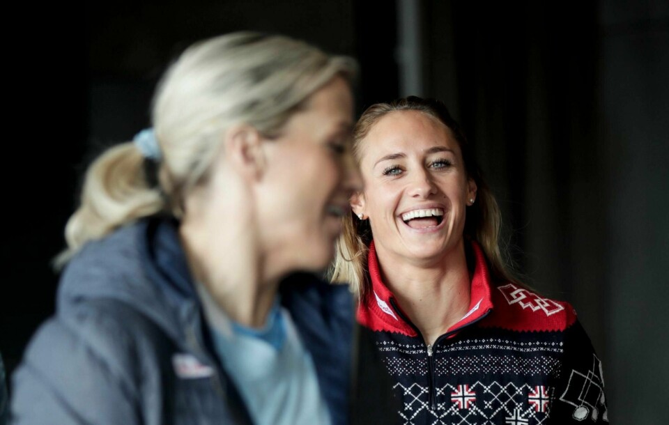 Heidi Løke og Camilla Herrem i Kumamoto dagen etter seier mot Tyskland. Foto: Vidar Ruud / NTB scanpix