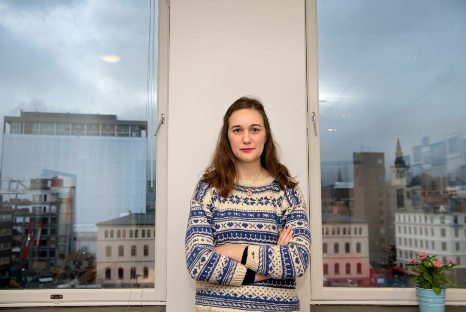 Ina Libak. Politiker for Arbeiderpartiet. Leder i Arbeidernes ungdomsfylking (AUF). Youngstorget.