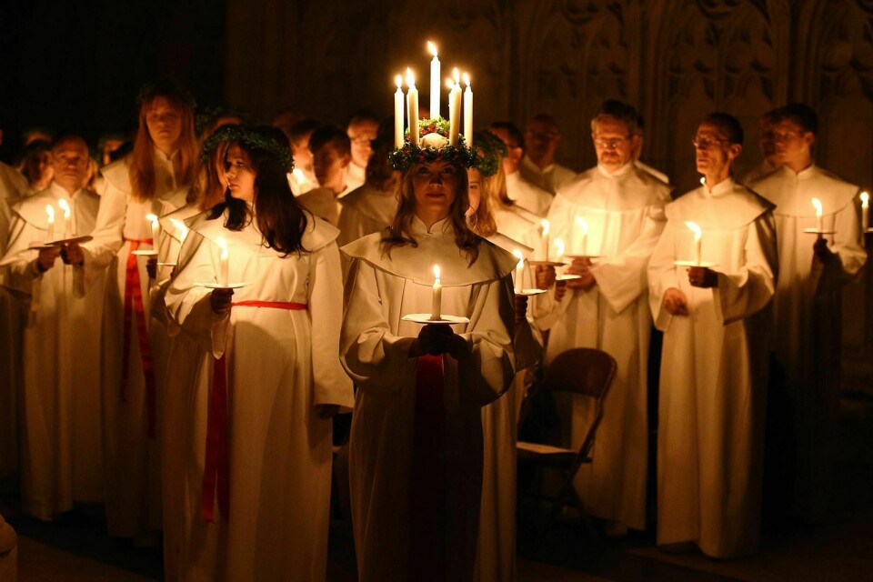 Lucia-feiring i York, England. Foto: Oli Scarff/NTB scanpix