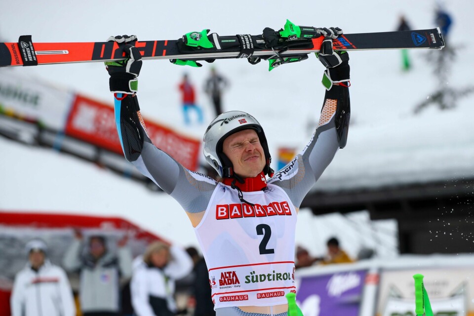 Henrik Kristoffersen vant i Alta Badia. Foto: Alessandro Trovati/AP Photo/NTB scanpix