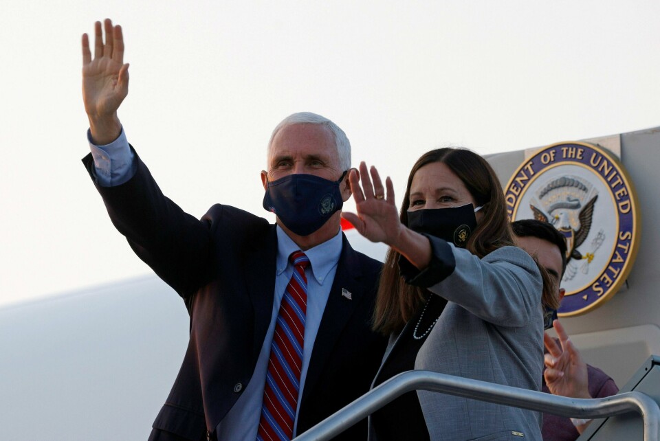 U.S. Vice President Mike Pence and his wife Karen arrive ahead of the vice presidential debate in Salt Lake City, Utah, U.S., October 5, 2020. REUTERS/Brian Snyder U.S. Vice President Mike Pence and his wife Karen arrive ahead of the vice presidential debate in Salt Lake City, Utah, U.S., October 5, 2020. REUTERS/Brian Snyder