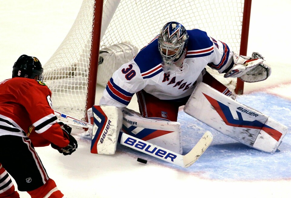 Rangers-keeper Henrik Lundqvist spilte en stor kamp i sesongstarten. FOTO: NTB SCANPIX