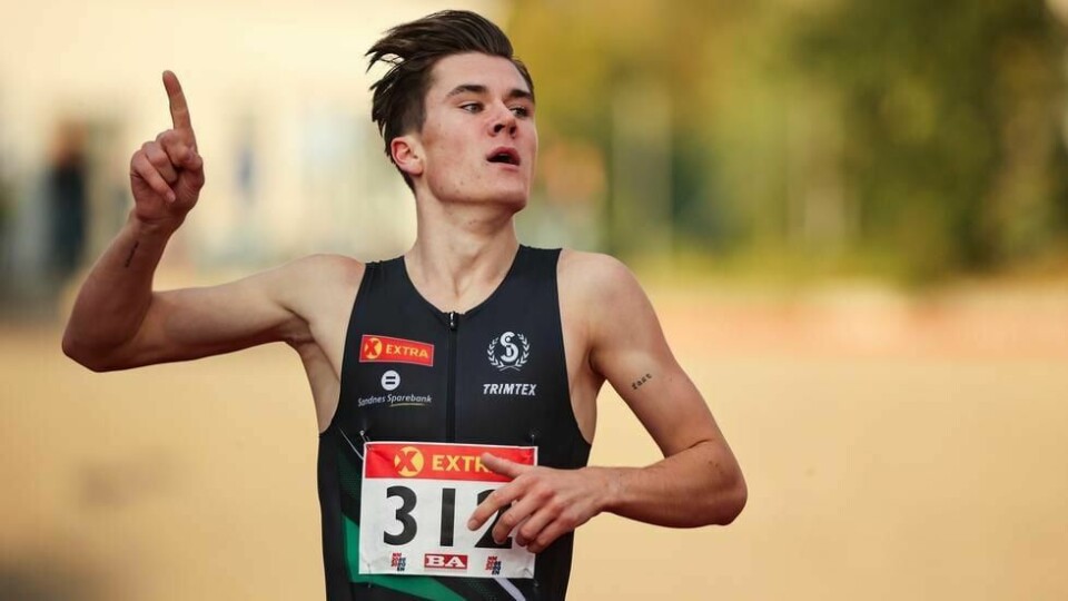 Jakob Ingebrigtsen, her under NM i Bergen. Foto: Ørn E. Borgen / NTB