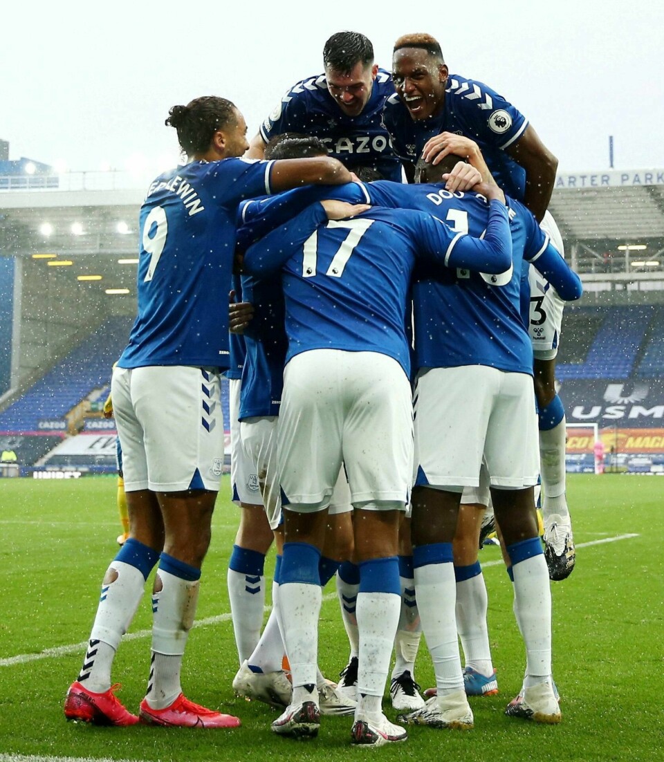 Everton har hatt mye å juble for denne sesongen. Blir det jubel også mot Liverpool? Foto: Jan Kruger/Reuters/NTB