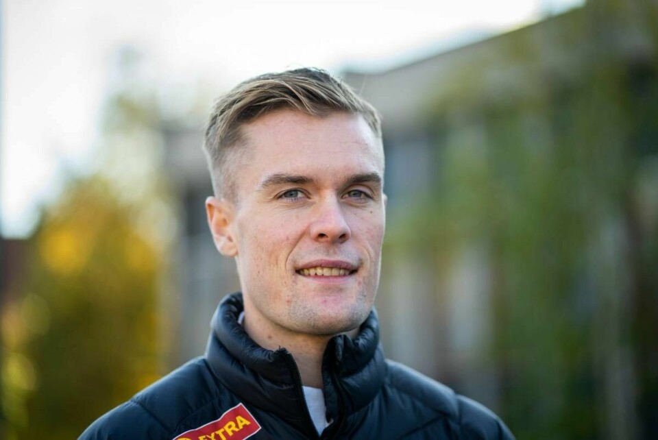 Filip Ingebrigtsen under pressetreffet med Norges Friidrettsforbund 14. oktober. Foto: Heiko Junge / NTB.