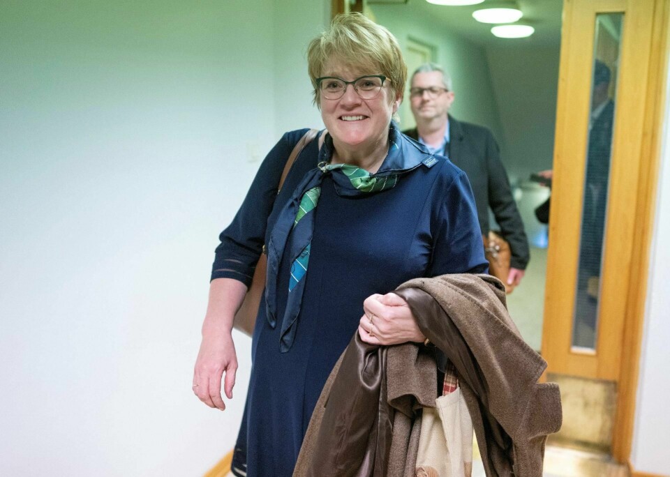 11. mars i år kunngjorde Trine Skei Grande at hun ville gå av som partileder og statsråd. Dette og mye annet forteller hun om i boka «Oppreist». Foto: Fredrik Hagen/NTB