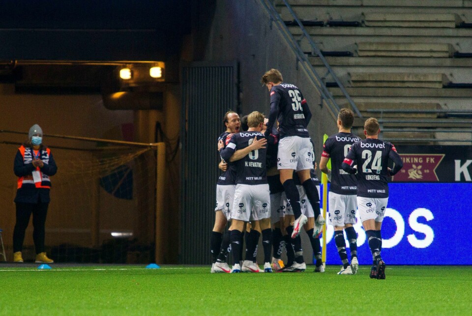 Viking under kampen mot Rosenborg. Foto: Carina Johansen / NTB