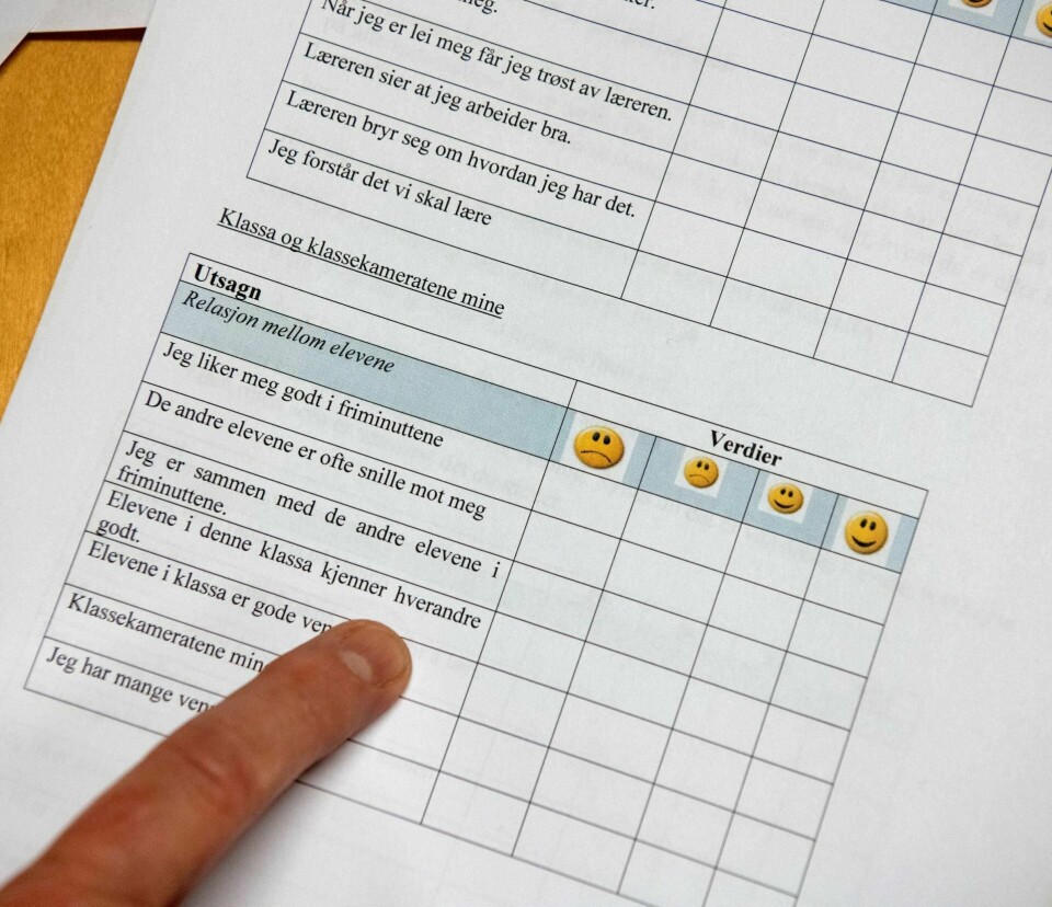 Også Lærerprofesjonsetisk råd reagerte etter at Dagsavisen begynte å skrive om sure- og smilefjesundersøkelsen i januar. De mener kartleggingsmetoden er uetisk, og har frarådet lærere å bruke den. Foto: Mimsy Møller