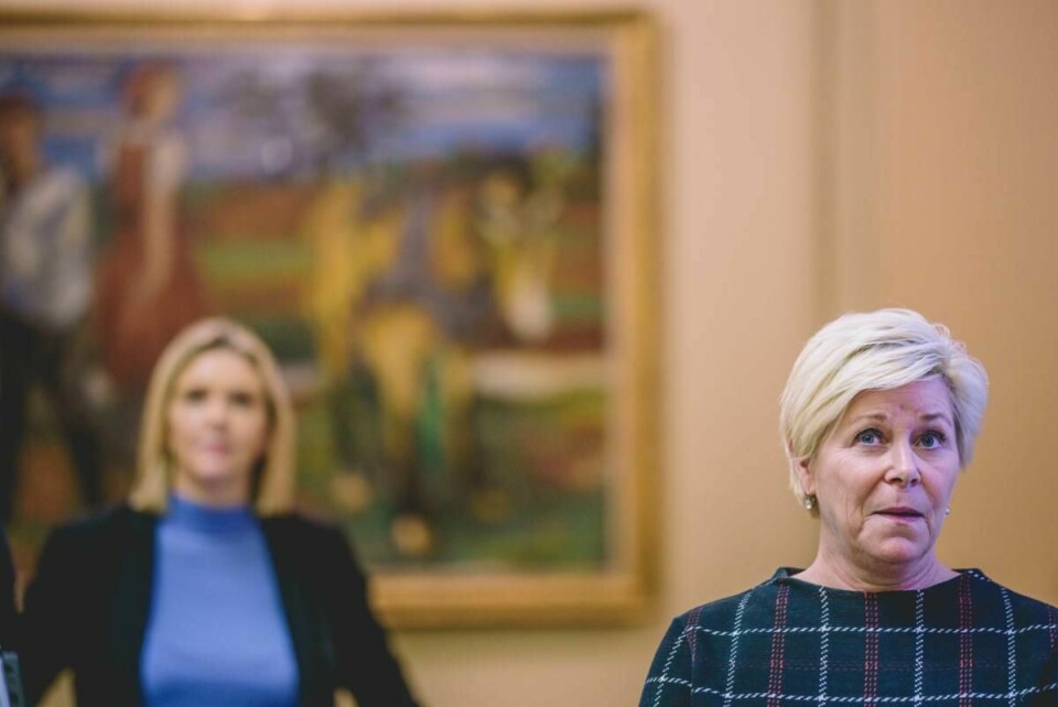 Frp-leder Siv Jensen fikk ikke gjennomslag for partiets krav om null flyktninger i 2021.