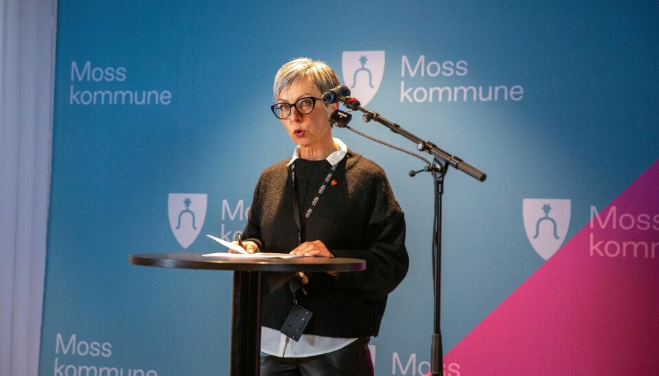 Ordfører i Moss Hanne Tollerud føler med alle som rammes av karantene eller isolasjon til jul. Her fra kommunens pressekonferanse om koronasituasjonen 7. desember.