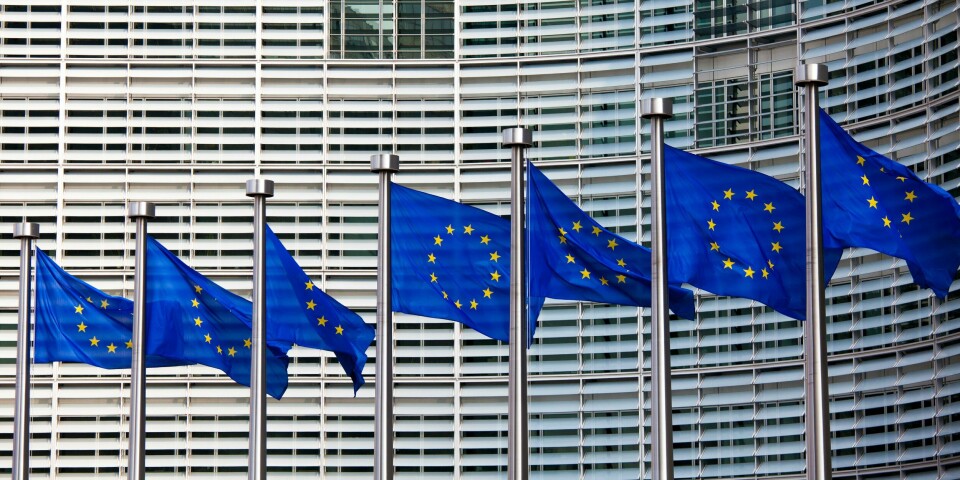European flags in front of the Berlaymont building, headquarters of the European commission in Brussels. European flags in front of the Berlaymont building, headquarters of the European commission in Brussels.