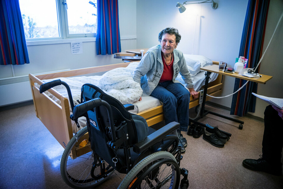 Tordis Vassøy trives med tryggheten på Vålandstunet sykehjem. Tordis Vassøy trives med tryggheten på Vålandstunet sykehjem.