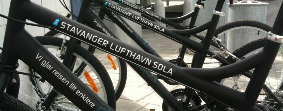 Gratis flyplass-sykler på Sola ###