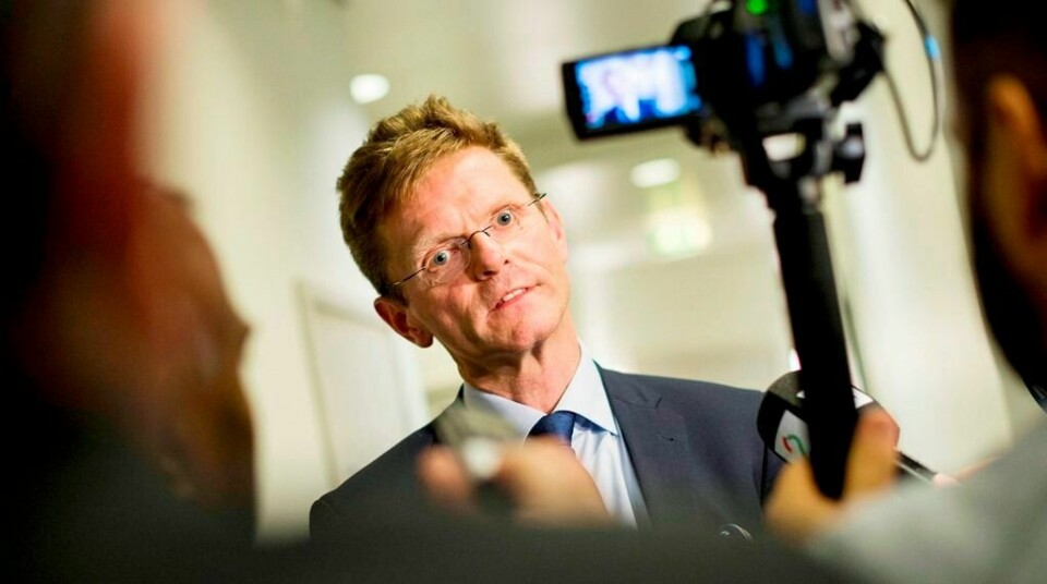 Venstre, her med Terje Breivik, sa nei til regjeringens tilbud. I møter seint i går kveld kom de med en skisse de hevder kan være løsningen. FOTO: FREDRIK VARFJELL/NTB SCANPIX