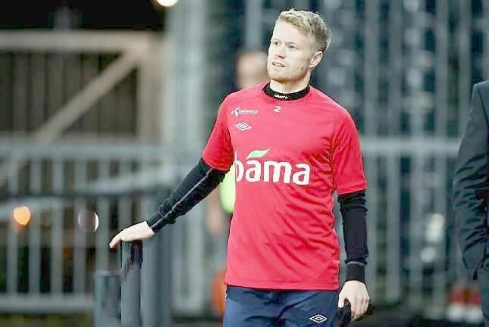 Landslagsspiller Tom Høgli reagerte da NFF først ville nekte Homonettverket en markering under dagens kamp mot Russland. FOTO: HÅKON MOSVOLD LARSEN/NTB SCANPIX