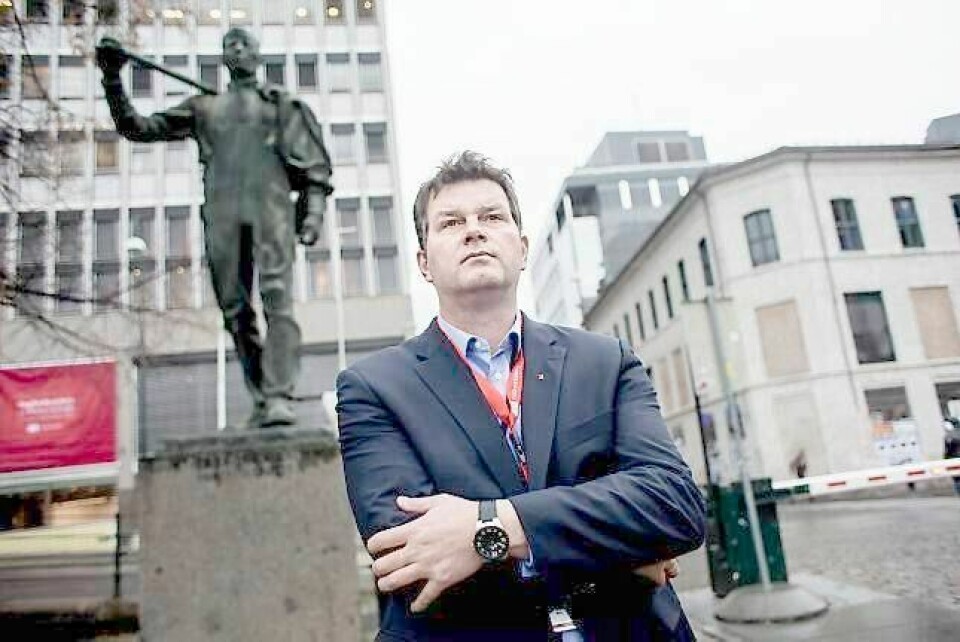 Nestleder i LO, Hans-Christian Gabrielsen, advarer næringsminister Monica Mæland mot å selge norske statseide bedrifter til utlandet. FOTO: FREDRIK BJERKNES