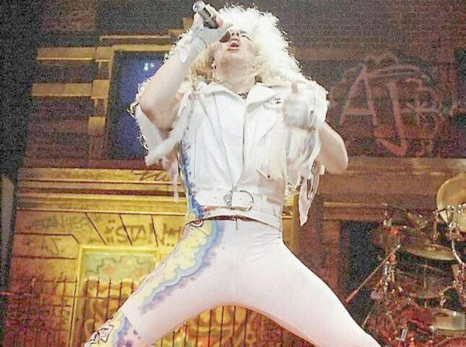 Tungt belastet permanent-misbruker og åttitallshelt i klassisk positur, Twisted Sister. FOTO: NTB SCANPIX