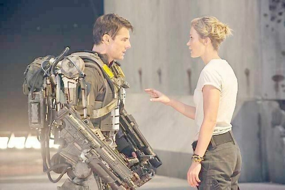 Emily Blunt og Tom Cruise i «Edge of Tomorrow». FOTO: SF NORGE