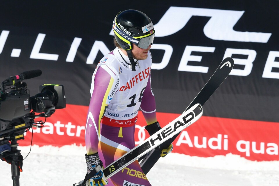 Kjetil Jansrud gikk skuffet ut av målområdet etter VM-utforen. FOTO: CORNELIUS POPPE/NTB SCANPIX
