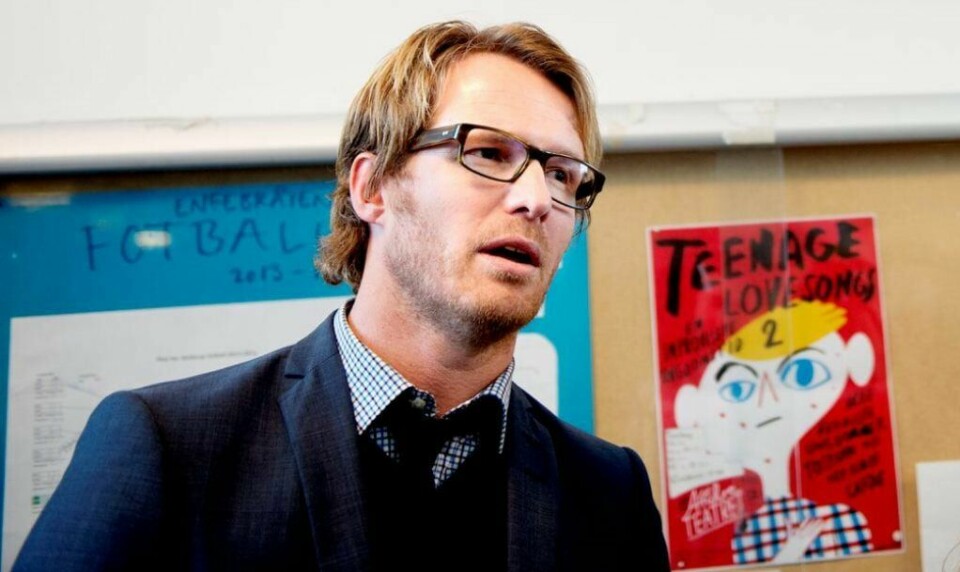 Rektor på Engebråten skole i Oslo, Jon Isebakke, ser alvorlig på varslede pengekutt. FOTO: MIMSY MØLLER