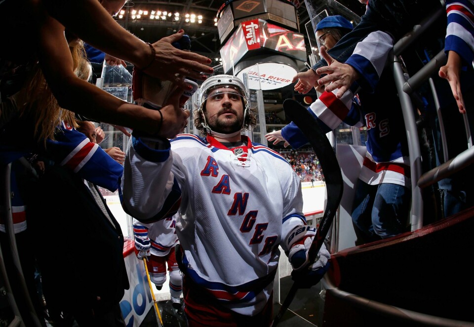 Mats Zuccarello fortsetter i Rangers i fire år. FOTO: CHRISTIAN PETERSON/NTB SCANPIX