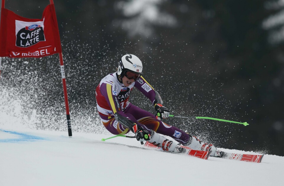 Henrik Kristoffersen med prikkfri kjøring i Meribel lørdag. FOTO: NTB SCANPIX