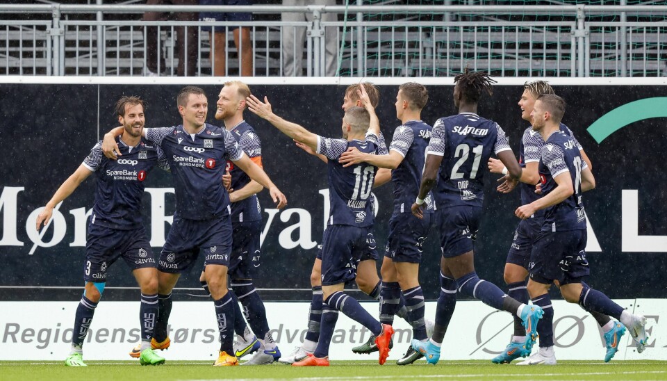 Kristiansund fikk med seg et etterlengtet poeng mot Odd i Eliteserien i fotball søndag. Kristiansund fikk med seg et etterlengtet poeng mot Odd i Eliteserien i fotball søndag. Foto: Svein Ove Ekornesvåg / NTB