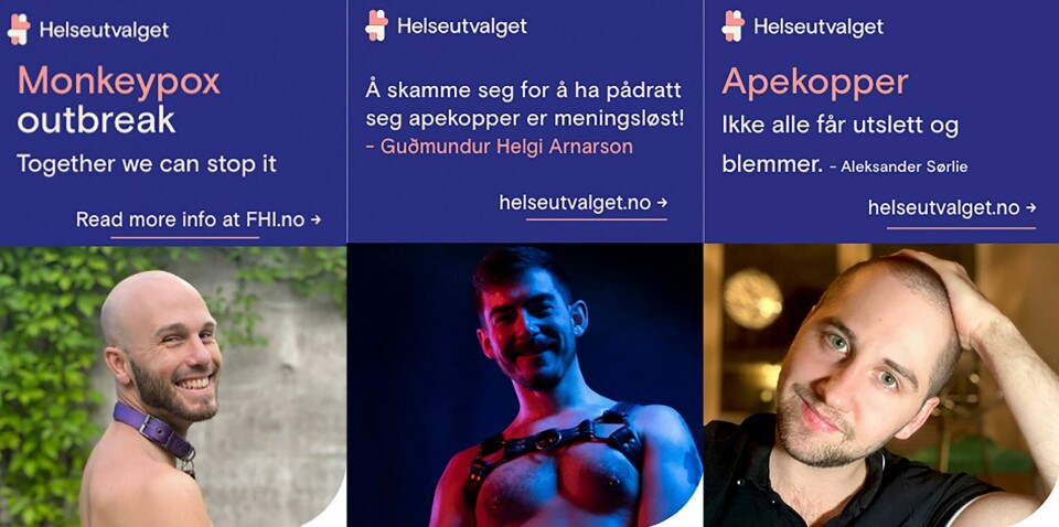 Annonser Stiftelsen Helseutvalget har rykket inn i Grindr. Annonsene gjengis med tillatelse fra fotograf og modeller. Annonser Stiftelsen Helseutvalget har rykket inn i Grindr. Annonsene gjengis med tillatelse fra fotograf og modeller.Foto: Stiftelsen Helseutvalget / NTB