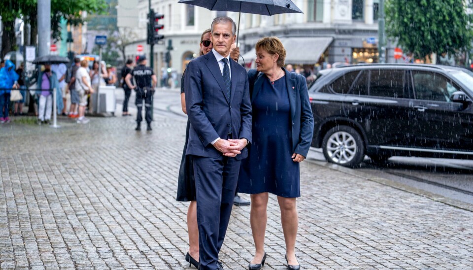 Statsminister Jonas Gahr Støre (Ap) under sørgegudstjenesten i Oslo domkirke etter angrepet i Oslo natt til forrige lørdag. Statsminister Jonas Gahr Støre (Ap) på sørgegudstjenesten i Oslo domkirke etter angrepet i Oslo forrige helg.Foto: Javad Parsa / NTB