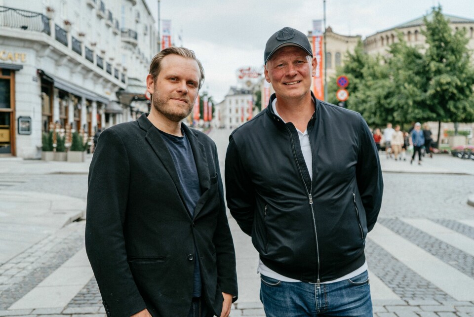 Kristian Sinkerud (t.v) og Espen Horn, filmprodusenter i norske Motion Blur Kristian Sinkerud (t.v) og Espen Horn, filmprodusenter i norske Motion Blur