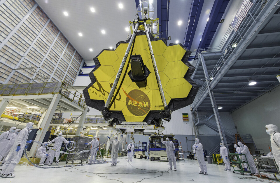 James Webb-teleskopet er på plass i verdensrommet. Her fra Goddard Space Flight Center i USA i april 2017. James Webb-teleskopet er på plass i verdensrommet. Her fra Goddard Space Flight Center i USA i april 2017.