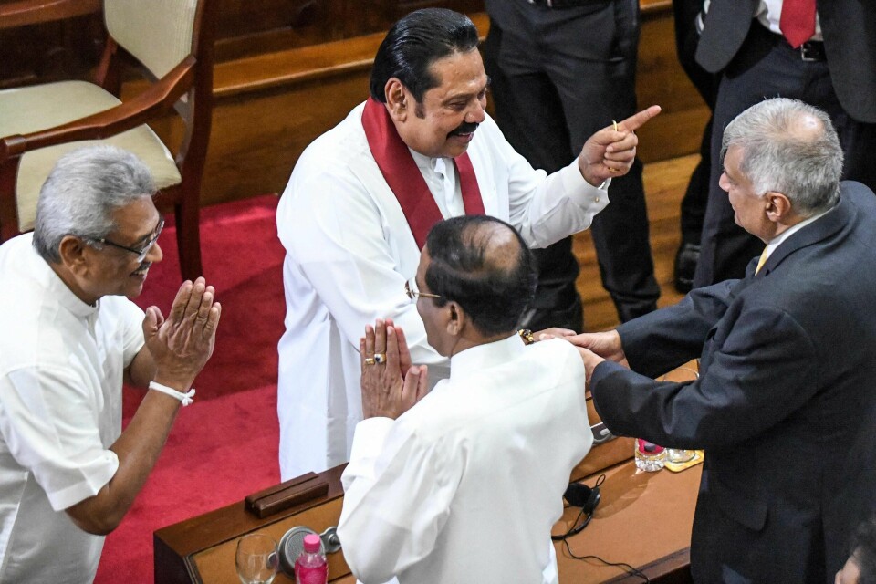 Sri Lankas president Gotabaya Rajapaksa flyktet fra Sri Lanka til Maldivene på onsdag. Her er han avbildet i 2019. Sri Lankas president Gotabaya Rajapaksa, som har flyktet fra landet, avbildet i 2019.
