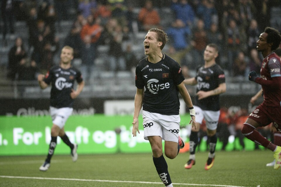 Niklas Sandberg jublet etter å ha snudd kampen for Viking hjemme mot Kristiansund. Niklas Sandberg jublet etter å ha snudd kampen for Viking hjemme mot Kristiansund.Foto: Carina Johansen / NTB
